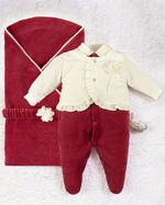 Saída Maternidade Menina Plush Flor Aplicada