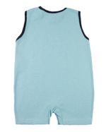 Macacão Bebê Menino Verão Suedine Manga Cavada Silk Screen Carrinhos