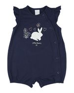 Macacão Bebê Manga Cavada Cotton Coelhinha