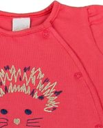 Macacão Curto Bebê Cotton Porco Espinho Prateado