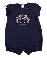 Macacão Curto Bebê Cotton Porco Espinho Prateado