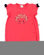 Macacão Curto Bebê Cotton Porco Espinho Prateado