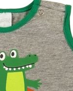 Macacão Curto Bebê Cotton Silk Alligator