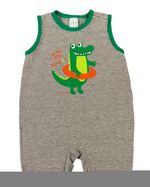 Macacão Curto Bebê Cotton Silk Alligator