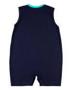 Macacão Bebê Menino Verão Sem Mangas Cotton Silk Screen Leão e Tucano