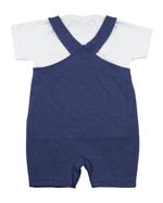 Salopete Bebê Malha Infinity Denim Ursinho