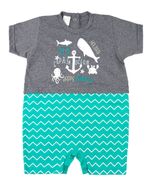Macacão Bebê Cotton -Colorê Soft Toutch Captain Ocean