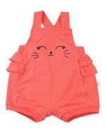 Salopete Bebê Piquet e Cotton Gatinha