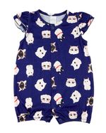 Macacão-Vestido Malha Estampa Digital Gatinhos