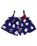 Macacão-Vestido Malha Estampa Digital Gatinhos
