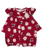 Macacão-Vestido Malha Estampa Digital Gatinhos