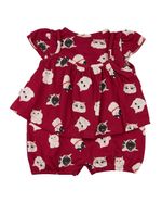 Macacão-Vestido Malha Estampa Digital Gatinhos
