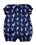 Macacão Bebê Tecido Tarsila Estampa Digital Coelhos