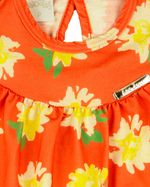 Macacão Bebê Menina Verão Manga Cavada Microfibra Estampada Floral