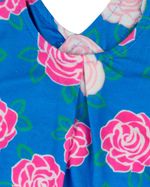 Macacão Bebê Menina Verão Sem Mangas Microfibra Estampada Rosas