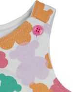 Macacão Body Bebê Menina Verão Suedine Estampado Regata Ursinhos