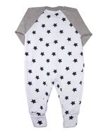 Macacão Bebê Suedine Estampado Estrelas