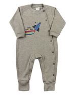 Macacão Bebê Suedine Longo Silk Foguete Cute Explorer