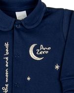 Macacão Bebê Suedine Longo Bordado Lua The Moon