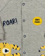 Macacao Bebe Menino Longo Suedine Silk Tigre