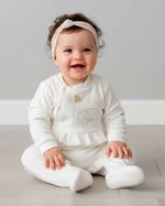 Macacão Plush Bebê Elefantinho com Coração