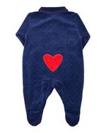 Macacão Bebê Plush Estampado Bolinha com Lacinhos
