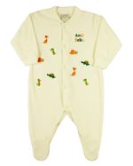 Macacão Bebê Plush Bordados Dinossauros