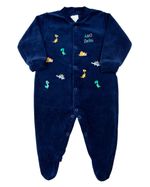 Macacão Bebê Plush Bordados Dinossauros