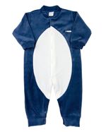 Macacão Bebê Plush Touca Pinguim
