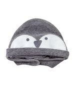 Macacão Bebê Plush Touca Pinguim