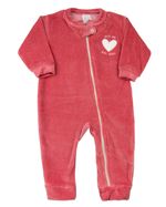 Macacão Bebê Plush Zíper com Touca Hug Me