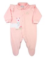 Macacão Bebê Plush Bordado Lhama