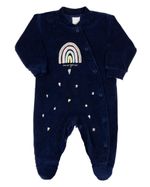 Macacao Bebe Plush Menina Bordado Arco Íris