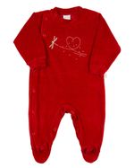 Macacao Bebe Plush Menina Bordado Libélula