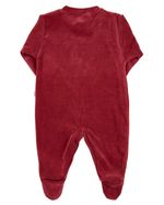 Macacao Bebe Plush Menina Bordado Pinguim com Lacinho