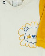 Macacao Bebe Plush Masculino Pezinho Bordado Baby Lion
