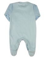 Macacao Bebe Plush Menino Bordado Ursinho Orelhas Soltas