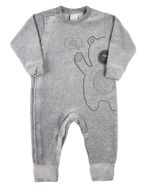 Macacao Bebe Plush Masculino Bordado Ursinho Lets Play