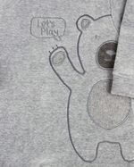 Macacao Bebe Plush Masculino Bordado Ursinho Lets Play