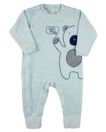 Macacao Bebe Plush Masculino Bordado Ursinho Lets Play