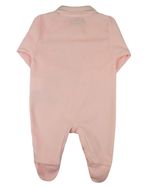 Macacao Bebe Plush Feminino com Pezinho Bordado Passarinha