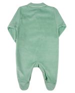 Macacao Bebe Plush Feminino com Pezinho Bordado Passarinha