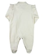 Macacao Bebe Plush Menina com Pezinho Bordado Coelhinha