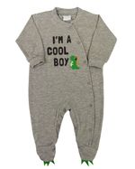 Macacão Bebê Cotton Longo Silk Dino I'm a Cool Boy