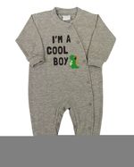 Macacão Bebê Cotton Longo Silk Dino I'm a Cool Boy