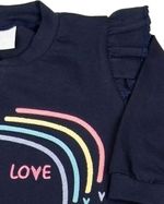 Macacão Bebê Longo Cotton Bordado Love