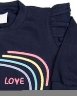 Macacão Bebê Longo Cotton Bordado Love