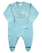Macacao Bebe Menino Plush com Silk Screen de Oncinhas