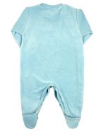 Macacao Bebe Menino Plush Bordado Caretinha de Ursinho