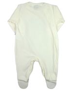 Macacao Bebe Menino Plush Bordado Caretinha de Ursinho